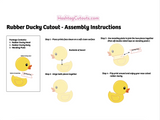 Rubber Ducky & Tub Cutout, Large yellow Duck cutout, Baby Shower Ducky props