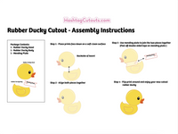 Rubber Ducky & Tub Cutout, yellow Duck cutout, Baby Shower Ducky props