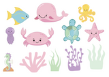 Underwater theme party, Sea creatures party