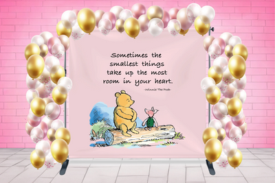 Winnie the Pooh backdrop, Pink Winnie, vintage Winnie backdrop, winnie the Pooh decor, Classic Winnie the pooh babyshower, Classic bear