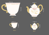 Tea Cup and Teapot Cutout | Mother's Day Tea Decoration