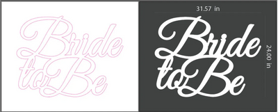 Large "BRIDE to be" Cutout | Backdrop sign only