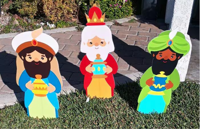 Three Kingsmen Custom cutouts | Holiday Yard Sign Decor