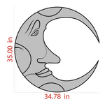 Studio 54 Moon Cutout, 70's Disco Party Moon Cutout