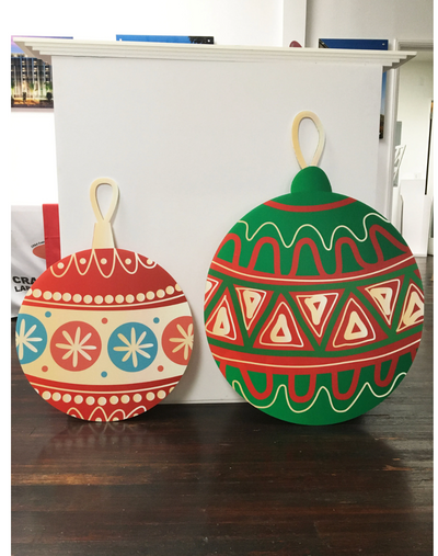 Large Printed Christmas Ornaments