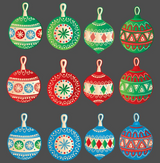 Large Printed Christmas Ornaments