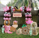 Cowgirl Rodeo theme props, This Ain't my first Rodeo is a perfect theme for a two-year-old.  We can custom-change the sign. Ballon props