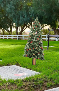 Christmas tree for Grave, Cemetery Christmas Tree, Grave Decoration, Holiday funeral decoration