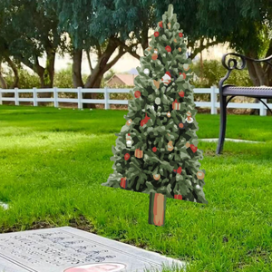 Christmas tree for Grave, Cemetery Christmas Tree, Grave Decoration, Holiday funeral decoration