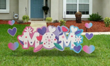 Mom Yard Sign Decoration with Butterflies or With Hearts & Tulips | Gift for Mom | Birthday Gift for Mom | Mother's Day Gift