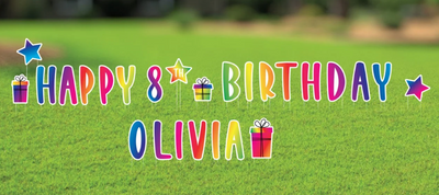 BEST Happy Birthday Yard Sign | LARGE Personalized Birthday Yard Sign | Custom Birthday Decoration