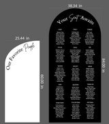 Black and white wedding arch sign, Welcome Combo, Arched signs, Minimalist Wedding, Black and white wedding guest plan