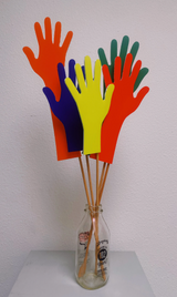 LGBTQ+ Pride Rainbow Hands Cutouts - Pride together photo props and decoration for events, activations, parties