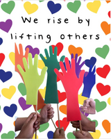 LGBTQ+ Pride Rainbow Hands Cutouts - Pride together photo props and decoration for events, activations, parties