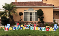 LARGE Personalized Happy Birthday Yard Sign Customized To Your Event Theme | Personal Large Lawn Signs | Work with a Graphic Designer