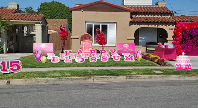 LARGE Personalized Happy Birthday Yard Sign Customized To Your Event Theme | Personal Large Lawn Signs | Work with a Graphic Designer