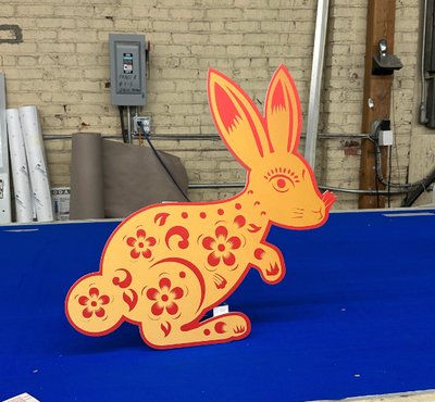 Year of the Rabbit, Chinese New Year Prop, Autumn Harvest Moon Prop