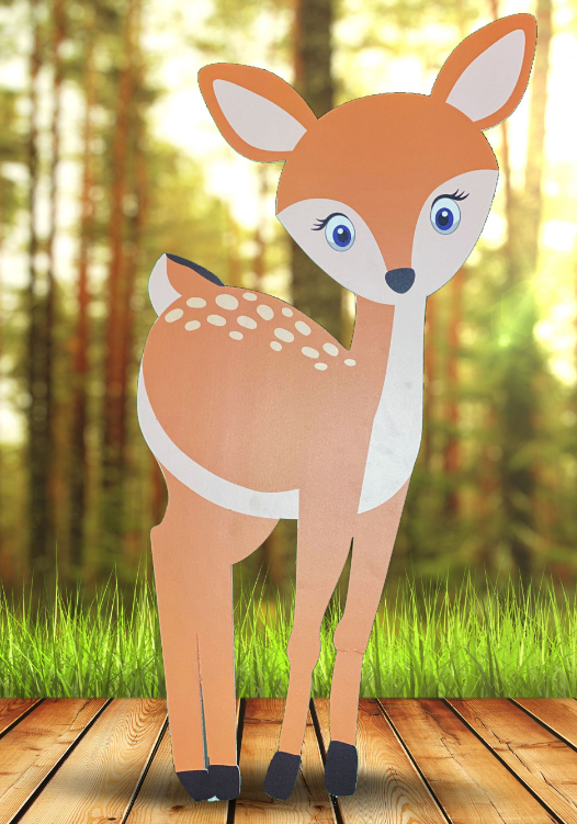 Large Deer Cutout, Cute Deer Baby Shower Props, Baby Shower Decor