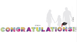 Large Congratulations Graduates Yard sign, colorful - 2023