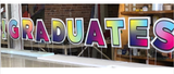 Large Congratulations Graduates Yard sign, colorful - 2023