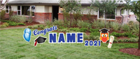 Personalized Graduation Yard Sign | Congratulation Grad Yard Decoration | Custom Color Graduation Lawn Sign - 2023