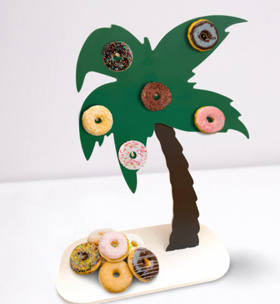 Palm Tree Donut Display Stand - Tropical, Beach, Luau Party Theme Decoration | Donut Holder Cake Alternative