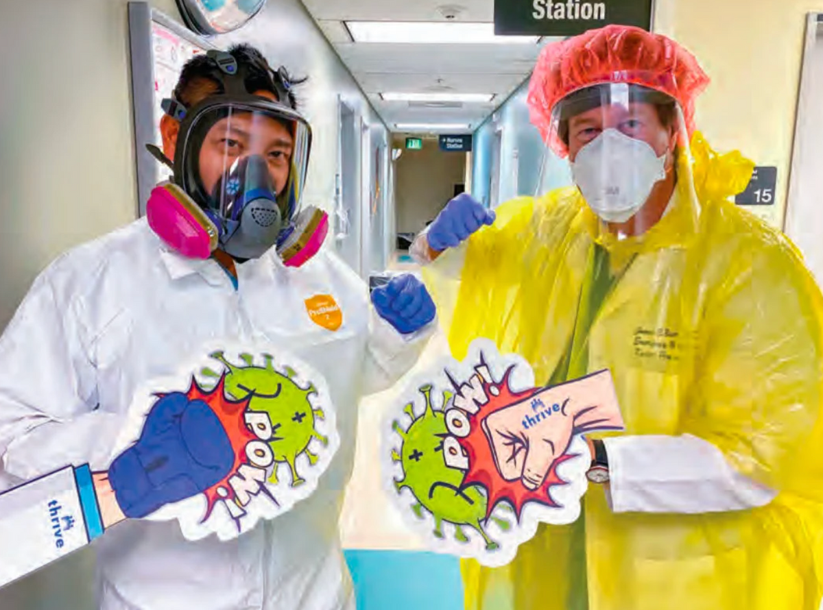 Corona virus Pow Sign Prop, Fight Germs and Medical Support Prop, Phot ...