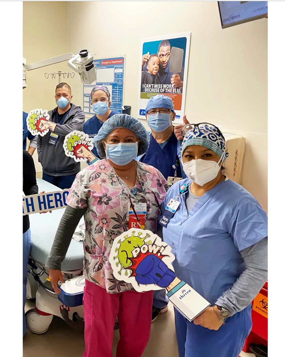 Corona virus Pow Sign Prop, Fight Germs and Medical Support Prop, Phot ...