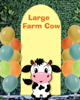 Large Farm Barnyard Cow Cutout | Birthday or Baby Shower Decoration | Farm Animal Theme Party | Easel Back Included