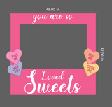 Valentines -Sweet Hearts, Photo prop, Selfie Frame, Valentines Party Prop