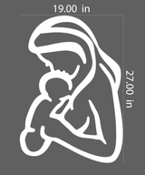 Mother Holding Baby Cutout | Modern Baby Shower Decor