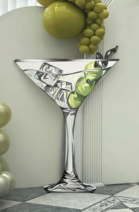 55 inches tall  A Tini Bit Older Theme Prop cutout, Martini Cutout,  Martini backdrop, Martini Birthday Dirty 30 birthday theme party,