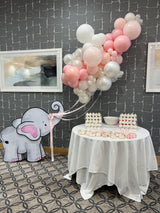 Large elephant with Small baby elephant,  Elephant Baby Shower Theme Decoration Prop