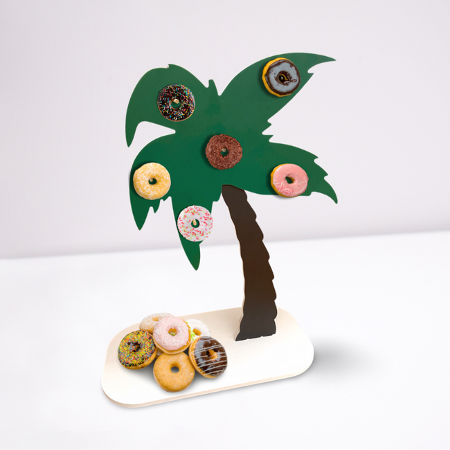 Palm Tree Donut Display Stand - Tropical, Beach, Luau Party Theme Decoration | Donut Holder Cake Alternative