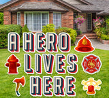 A Heroes Lives Here Yard Sign