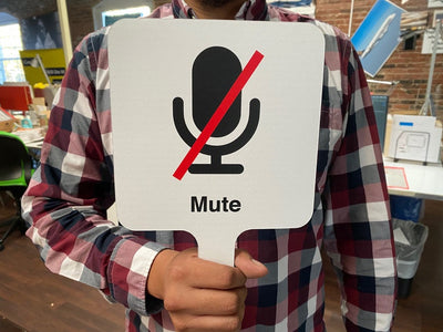 Remote Learning Icon Paddles for Teachers Mute
