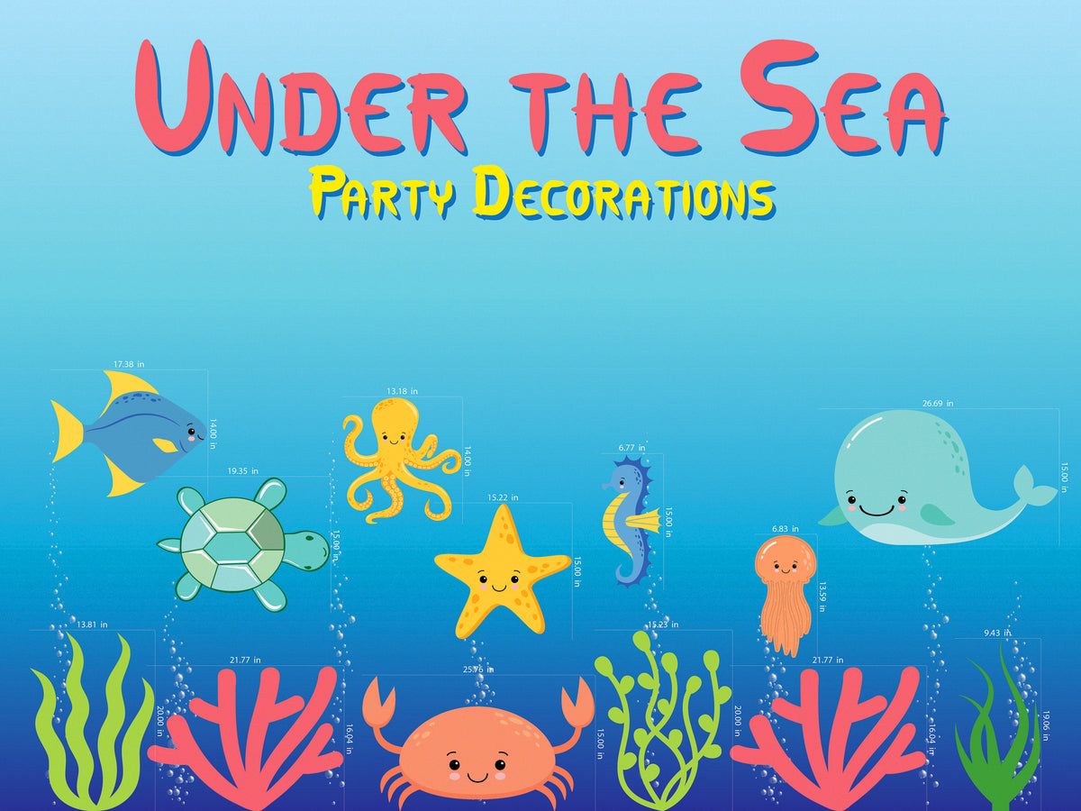 Underwater theme party, Sea world creatures party decor, Ocean