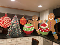 Gingerbread Cardboard Cutouts, Christmas decoration 