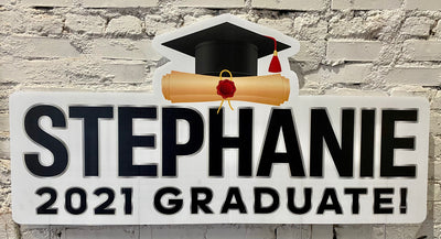 2022 Graduation Yard Sign | LARGE Personalized Name | High School or College Graduation Lawn Sign | Class of 2021