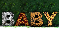 Safari Theme Baby Letters Cutouts