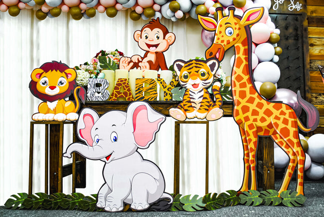Baby Jungle Safari Theme Birthday Decoration