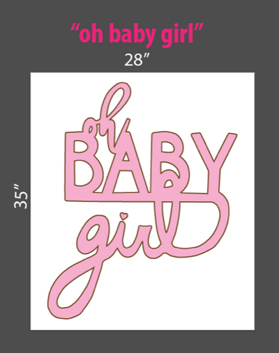 "Oh Baby Boy", "Oh Baby Girl", "Boy or Girl" Sign Decoration | Baby Shower Decor | Birthday Decoration
