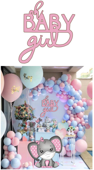 Oh Baby Girl Decoration Backdrop