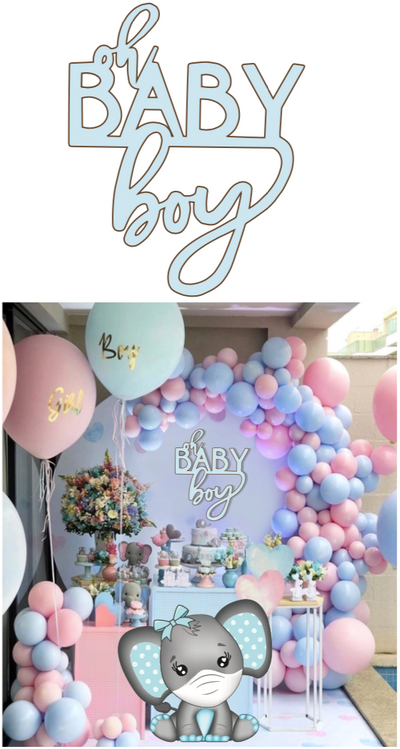 Oh Baby Boy Decoration Sign