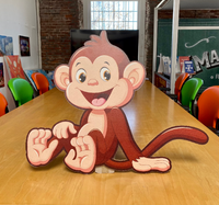 Cute Monkey Cutout | Baby Shower Props and Decor | Safari Theme