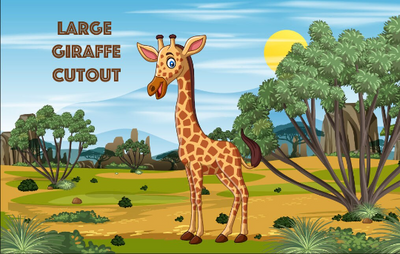 Cute Giraffe Cutout | Baby Shower Props and Decor | Safari Theme