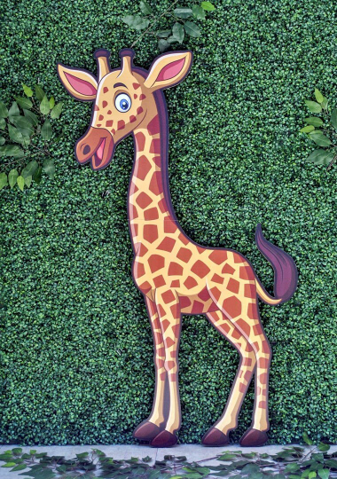 Cute Giraffe Cutout | Baby Shower Props and Decor | Safari Theme