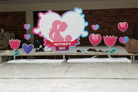 Heart shaped Mothers day Yard Cutout