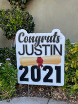 Graduation Yard Sign | Personalized Name | High School or College Graduation Lawn Sign