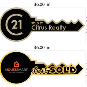 Customizable Real Estate Key Photo Prop | Realtor Marketing Home Sold Cutout | Personalized Key